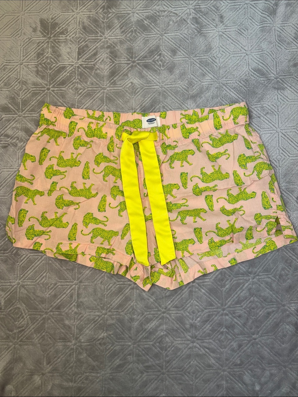 Old Navy Green Leopard Print Shorts